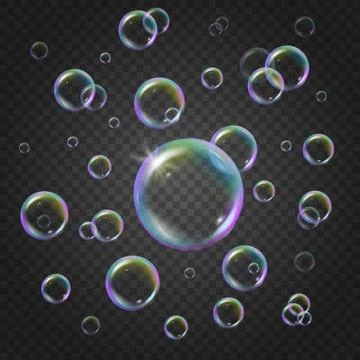 Shampoo foam on transparent background Stock Illustration