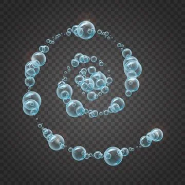 Shampoo frame of realistic water bubbles Stock-Illustration