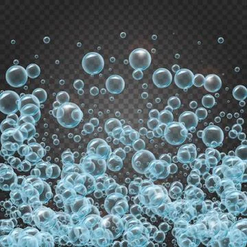 Shampoo frame of realistic water bubbles Stock-Illustration