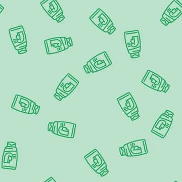 Shampoo hygiene line vector seamless pattern イラスト素材
