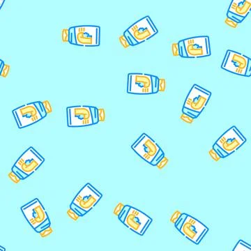 Shampoo hygiene vector seamless pattern Stock Illustration