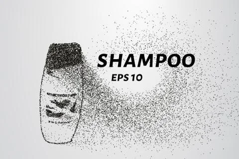 Shampoo made up of particles. The shampoo consists of small circles and dot.. Stock Illustration