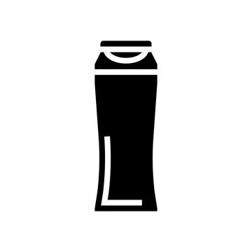 Shampoo plastic glyph icon vector illustration Illustrazione stock