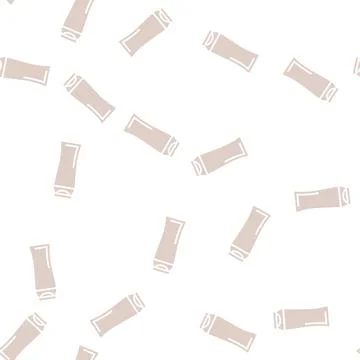 Shampoo plastic glyph seamless pattern Illustrazione stock