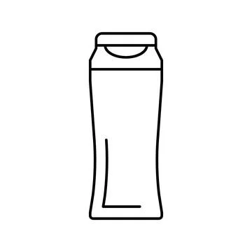 Shampoo plastic line icon vector illustration Stock Illustration