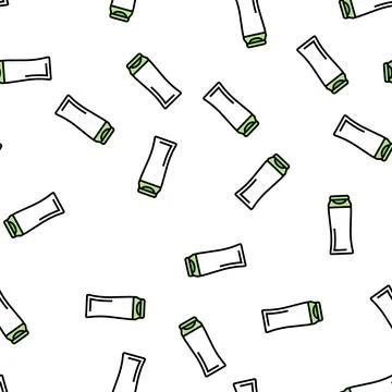Shampoo plastic vector seamless pattern Illustrazione stock