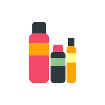 Shampoos, containers set, vector illustration isolated on white background Stock Illustration