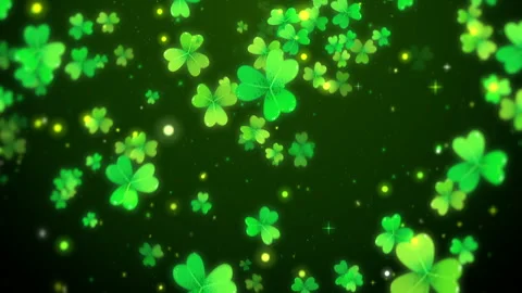 Shamrock Background looped for St. Patrick's day 库存影片 237095413
