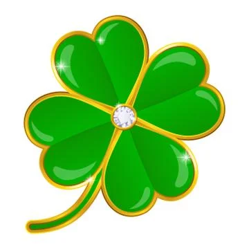 Shamrock badge Stock Illustration