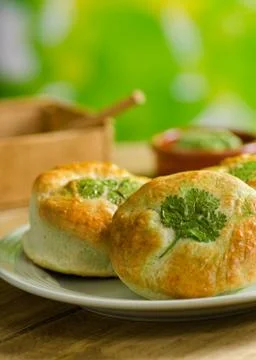 Shamrock biscuits Stock Photos