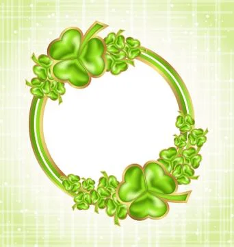 Shamrock card for saint patrick day Stock Illustration