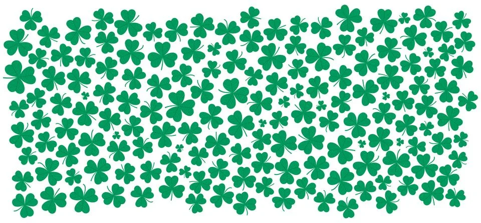 Shamrock clover leaves vector background Stock Illustration