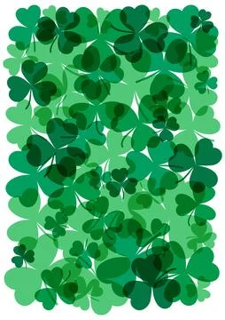 Shamrock clover leaves vector background Stock Illustration