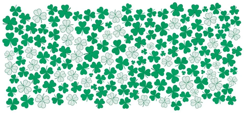 Shamrock clover leaves vector background Stock Illustration