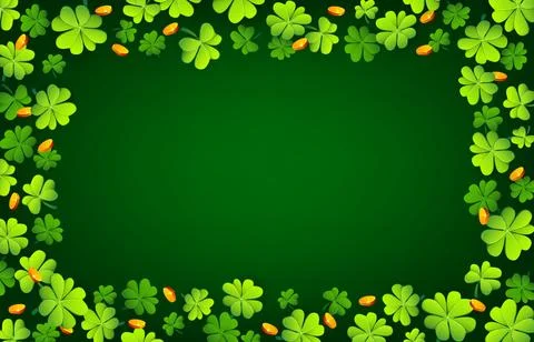 Shamrock clover St Patrick's day background Stock Illustration