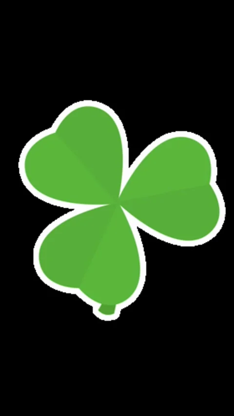 Shamrock Clover Vertical Green Sticker Stock-Footage 344765230