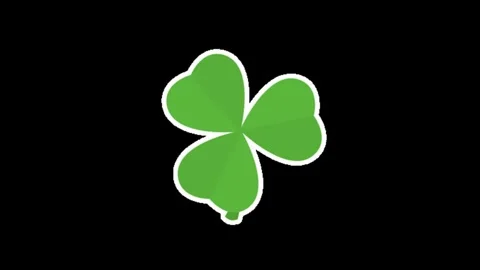 Shamrock Clover Widescreen Green Sticker Stock-Footage 344765223