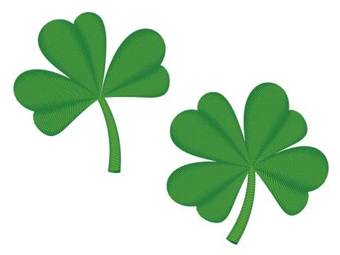 Shamrock Digital Embroidery Stock Illustration