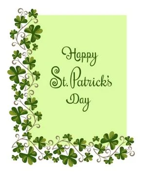 Shamrock frame border Stock Illustration