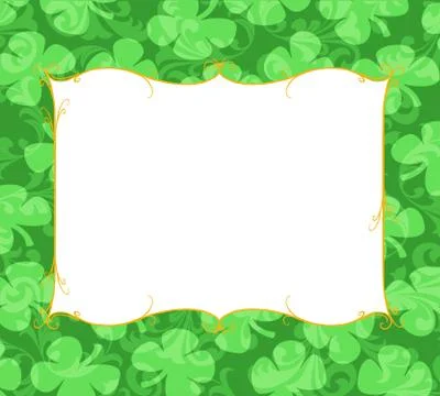 Shamrock frame copy space Stock Illustration