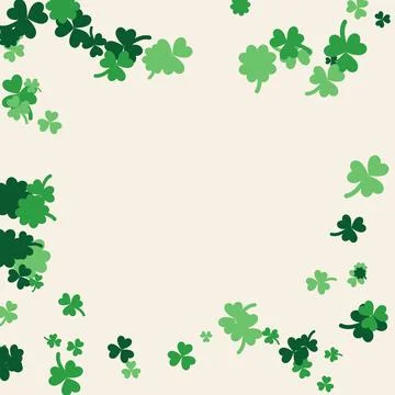 Shamrock frame with copy space, square Stock Illustration