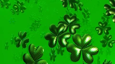 Shamrock On Green background 03 库存插图