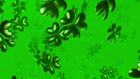 Shamrock On Green background Stock Footage 234766185