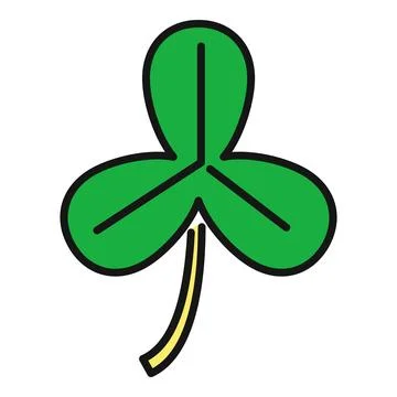 Shamrock icon representing good luck and saint patrick's day Stock Illustration