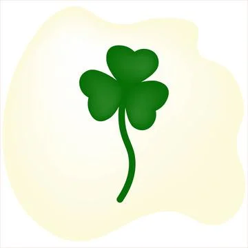 Shamrock icon St. Patrick day Irish symbol.The basic concept of the Trinity. Stock Illustration