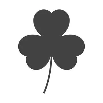 Shamrock leaf icon symbol vector isolated on white background Stock Illustration