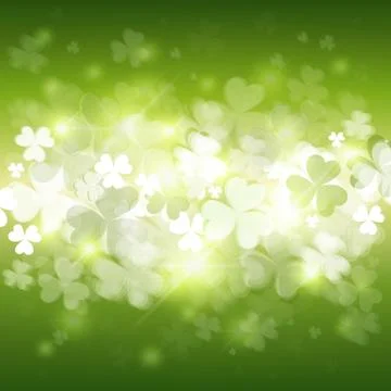 Shamrock Pattern Background Saint Patrick Day Beer Festival Banner Illustrazione stock