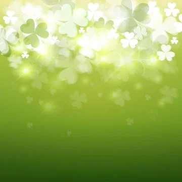 Shamrock Pattern Background Saint Patrick Day Beer Festival Banner Stock Illustration