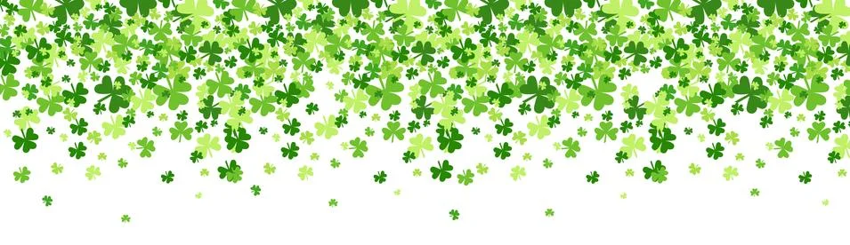 Shamrock Pattern Background Saint Patrick Day Beer Festival Banner Stock Illustration