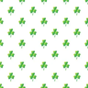 Shamrock pattern creating a lucky st. Patrick's day background Illustrazione stock