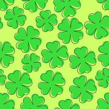 Shamrock pattern seamless. Clover background. St.Patrick 's Day Irish holiday イラスト素材