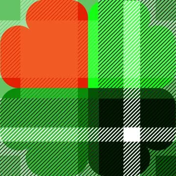 Shamrock scott pattern st. patrick day Stock Illustration