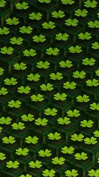 Shamrock Seamless Pattern Stock Illustration