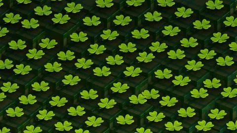 Shamrock Seamless Pattern Stock Illustration