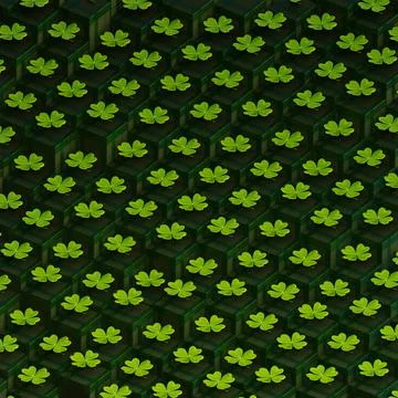 Shamrock Seamless Pattern Stock Photos