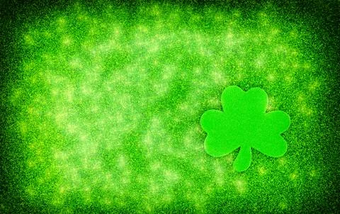 Shamrock Sparkle Background Stock Photos