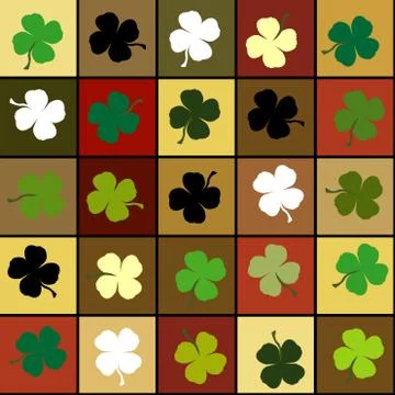 Shamrock squares background Stock Illustration