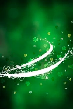 Shamrock St. Patrick's Day Background Stock Illustration