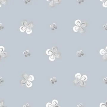 Shamrock wallpaper. St. Patrick s day vector seamless background with clover. Stock Illustration