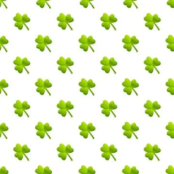 Shamrocks creating seamless pattern for st. Patrick's day luck Stock Illustration