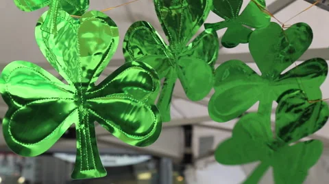 Shamrocks decoration Patrick's day Stock Footage 61715316