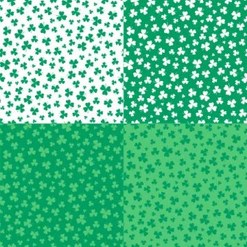 Shamrocks seamless pattern Stock Illustration