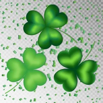 Shamrocks on a transparent background Stock Illustration