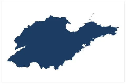 Shandong State of China vector map illustration on white background Stock Illustration