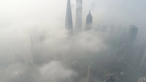 Shanghai Aerial View Stock Footage 81853012