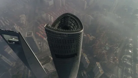 Shanghai Aerial View Stock Footage 81853794